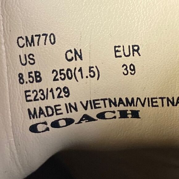 Coach Jayla Lug Sole Black Leather Chelsea Boot womens size 8.5 - Picture 12 of 14